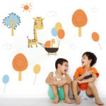 BeKid Stickere perete copii Familia girafelor - 120 x 108 cm