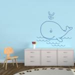 BeKid Stickere perete copii Balena - 130 x 127 cm