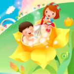 BeKid Tablou canvas Bubble bath - 20 x 20 cm