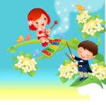 BeKid Tablou canvas Xilofon - 40 x 40 cm