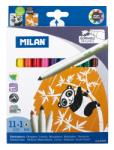 MILAN Filctoll készlet MILAN 632, 11 db színes filctoll + 1 db "varázsfilc", 5 mm-es hegy, hengeres test (8411574800934)
