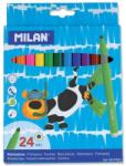 MILAN Filctoll készlet MILAN 631, 24 különböző szín, 5 mm-es hegy, hengeres test (8411574008354)