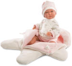 Llorens Lala sírós újszülött baba overállal - 42 cm