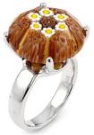 BeSpecial Inel argint 925 rodiat cu sticla murano millefiori (ISX0365)