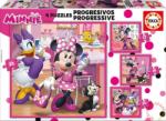 Educa Minnie Mouse és Daisy 4 az 1-ben puzzle 12,16,20,25 db-os (17630)
