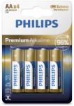 Philips LR6M4B/10 - 4 db AA PREMIUM ALKALINE 1, 5V 3200mAh alkáli elem Phil-LR6M4B/10 (P2185)