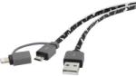 Renkforce Apple Lightning - Micro USB, USB átalakító töltőkábel, adatkábel iPhone iPad iPod 0.2m Renkforce 1381788