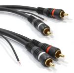  E136-1 RCA kábel 2RCA dugó - 2RCA dugó földelő szállal 1m