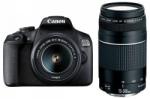 Canon EOS 2000D + 18-55mm IS II + 75-300mm III (2728C031AA) Aparat foto