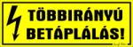  Többirányú betáplálás! villámjellel Tábla matrica