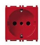 Vimar Priza modulara schuko 2P+T 16A P30 2 module VIMAR PLANA rosie (VIM-14209.R)