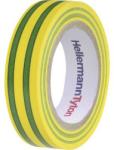 HellermannTyton PVC szigetelőszalag, (H x Sz) 10 m x 15 mm, zöld/Sárga PVC HelaTape Flex 15 HellermannTyton, tartalom: 1 tekercs