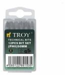 TROY Set de biti cruce Troy 22232, PZ3, 50 mm, 12 bucati (T22232) Set capete bit, chei tubulare