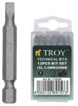 TROY Set de biti drepti Troy 22225, SL4, 50 mm, 12 bucati (T22225) Set capete bit, chei tubulare