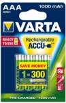 VARTA Tölthető elem, AAA mikro, 4x1000 mAh, előtöltött, VARTA Power (VAKU14)