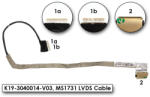 MSI CR700, CX700 gyári új LCD kijelző kábel, K19-3040014-V03