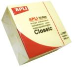 APLI Öntapadó jegyzettömb, 75x75 mm, 400 lap, APLI "Classic", sárga (LNP11597) (LNP11597)