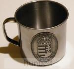  Fém füles pohár 1, 5 dl ón címer matricával