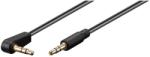 Goobay Cablu audio Jack 3.5 mm - 3.5 mm 90 grade contacte aurite 0.5m Goobay (67782)
