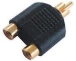 Cabletech Adaptor RCA la 2x RCA mama aurit Cabletech (ZLA0307)