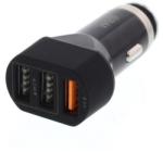 Well Alimentator USB bricheta auto Quick Charge 3 iesiri 28W negru Well (PSUP-USB-QC354BK-WL) - sogest