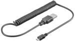 Goobay Cablu spiralat USB la micro USB 1m Goobay (62334)