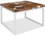 vidaXL Măsuță de cafea din tec și rășină, 60 x 60 x 40 cm (244554) Masa de cafea
