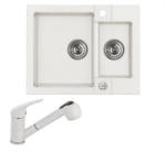 Alveus Rock 80 egymedencés gyümölcsmosós gránit mosogató + Színazonos Alveus zuhanyfejes csaptelep (Rock 80-ZUH-G11)