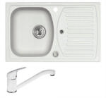 Alveus Record 30 egymedencés csepptálcás gránit mosogató + Színazonos Alveus normál csaptelep (Record 30-NOR-G11)