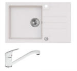 Alveus Rock 130 egymedencés csepptálcás gránit mosogató + Színazonos Alveus normál csaptelep (Rock 130-NOR-G11)