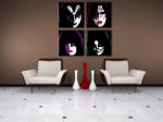  Kézzel festett vászonképek POP Art Kiss kiss (POP ART képek)