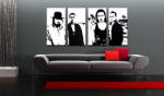  Kézzel festett vászonképek POP Art U2 in Black U22 (POP ART)