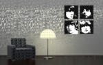  Kézzel festett vászonképek POP Art BEATLES beat_bw (POP ART)
