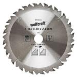 wolfcraft Диск циркулярен за дърво Ø 160х20х2.4, z20, 6733000 Wolfcraft