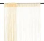 vidaXL Draperii cu franjuri, 2 buc. , 100 x 250 cm, crem (132402)