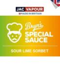 Jac Vapour Lichid Tigara Electronica Premium Jac Vapour Bryn's Special Sauce Sour Lime Sorbet 50ml, Fara Nicotina, 80VG 20PG, Shortfill 60ml Lichid rezerva tigara electronica