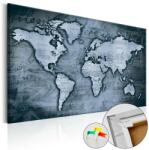 Artgeist Kép parafán - Sapphire World [Cork Map] 120x80