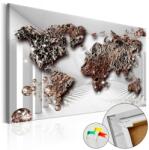 Artgeist Kép parafán - The Future World [Cork Map] Parafa világtérkép - vászonkép 60x40