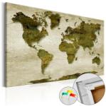 Artgeist Kép parafán - Forest Planet [Cork Map] Parafa világtérkép - vászonkép 60x40
