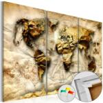 Artgeist Kép parafán - Anatomy of the World [Cork Map] Parafa világtérkép - vászonkép 60x40