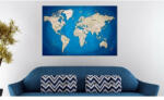 Artgeist Kép parafán - Dark Blue Trail [Cork Map] 90x60