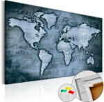 Artgeist Kép parafán - Sapphire World [Cork Map] 90x60