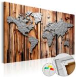 Artgeist Kép parafán - Borders of Modernity [Cork Map] Parafa világtérkép - vászonkép 90x60