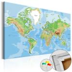 Artgeist Kép parafán - World Geography [Cork Map] 120x80