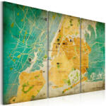 Artgeist Kép - falitérkép - Map of New York City's: neighborhoods 120x80