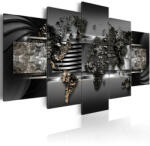 Artgeist Kép - falitérkép - Black World Map Világtérkép 200x100