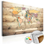 Artgeist Kép parafán - The World at Your Fingertips [Cork Map] 120x80