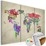 Artgeist Kép parafán - Colorful Countries [Cork Map] 90x60