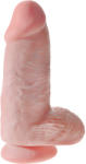Pipedream King Cock Chubby 9" Cock with Balls Flesh Dildo