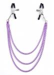 Seven Creations МЕТАЛНИ ЩИПКИ ЗА ЗЪРНА С ТРИ ВЕРИГИ от SexOutlet. bg